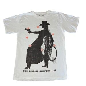 Beyonce Most‎ Wanted Tee M White Cowboy Carter Tour 2025 Merch NEW *spots